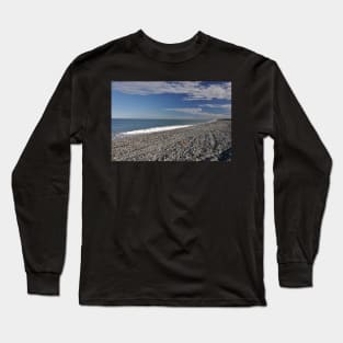 Plage de galets de Oamaru Nouvelle-Zélande Long Sleeve T-Shirt